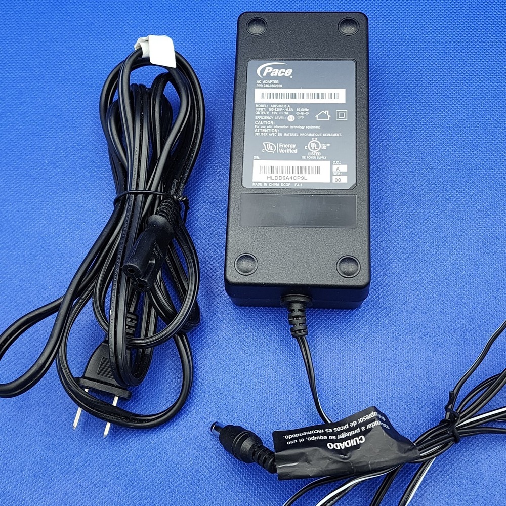 Pace Power Supply ADP-36LR AC Adapter‎ 12V 3.0A 36W with Power Cord